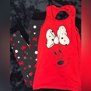 New Disney Parks Minnie Mouse Girls Sleeveless top & pants set